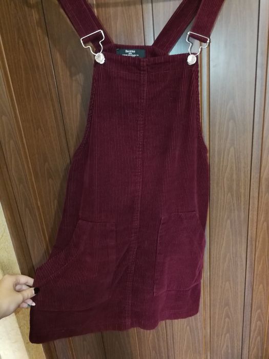 Бордовий сарафан Bershka