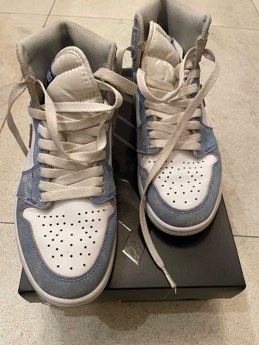 Buty NIKE Air Jordan 1 Mid Blue White Retro High r. 38,0