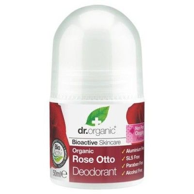 Dr Organic Naturalny Deodorant Różany Roll-On Pielęgnacja Skóry Wrażliwej 50Ml