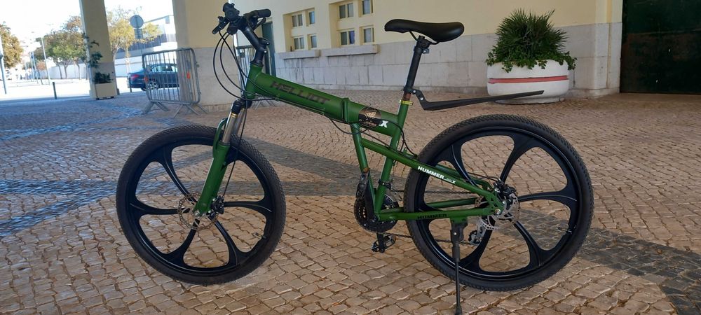Bicicleta de Montanha Dobrável Helliot Hummer 01 – Verde Militar