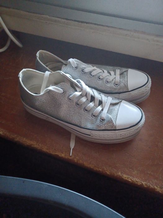 Tenis all star prateados 39