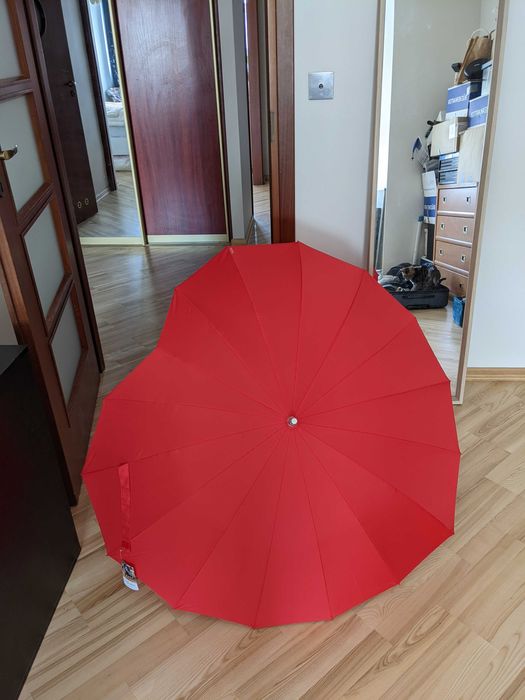 Czerwony parasol serce na ślub / sesję zdjęciową NOWY