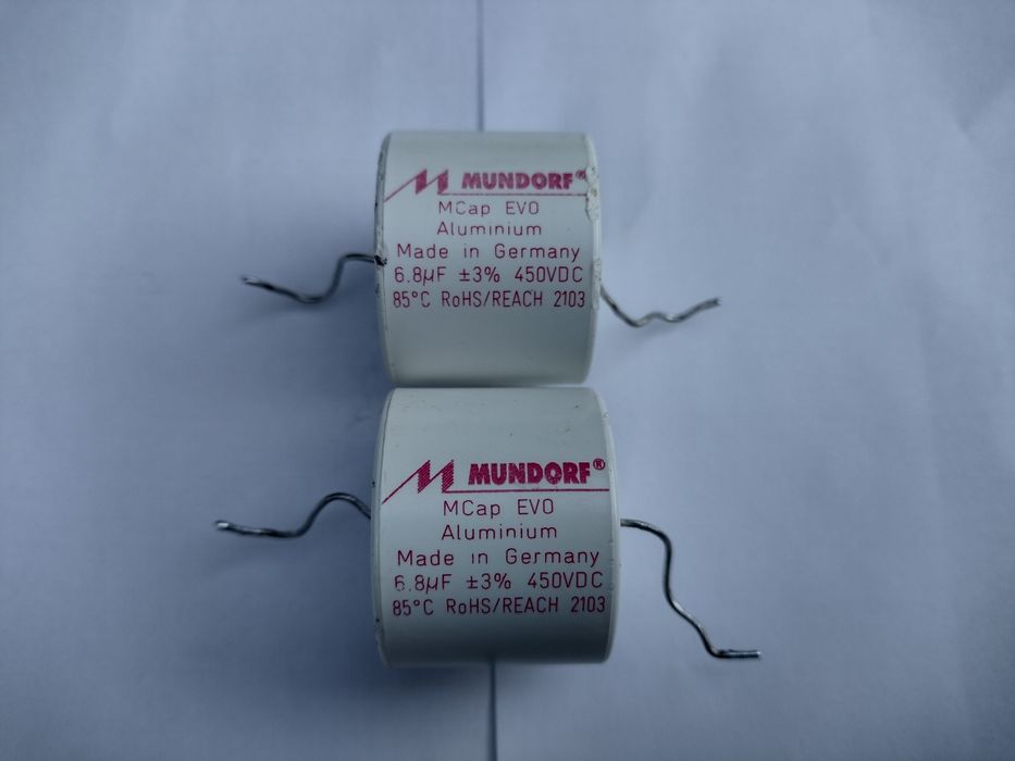 Ціна за 2шт mundorf MCap Evo aluminium плівковий 6,8 мкФ аудіо конденсатор аудиоконденсатор пленочный мундорф Німеччина конденсатори для фільтру АС