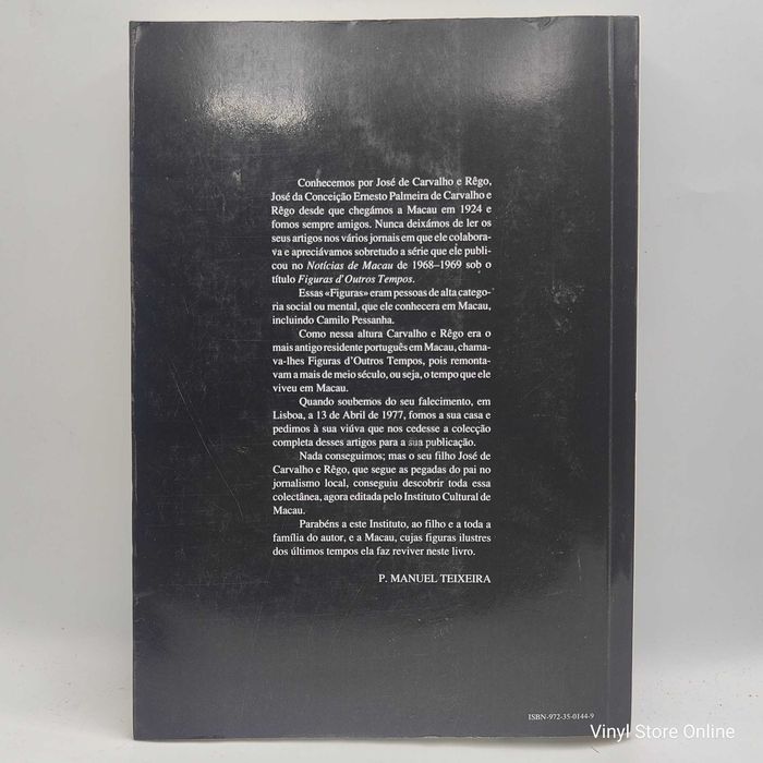 Livro - José de Carvalho - Figuras D'outros Tempos - Ref: Par3