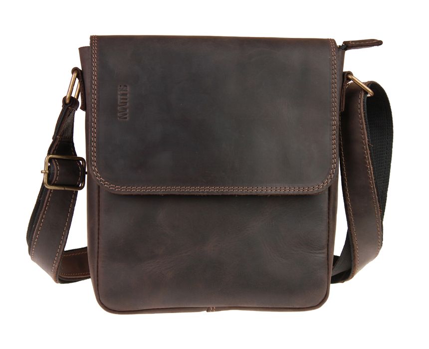 Сумка чоловіча шкіряна на плече SULLIVAN smvp132-2(30) коричнева