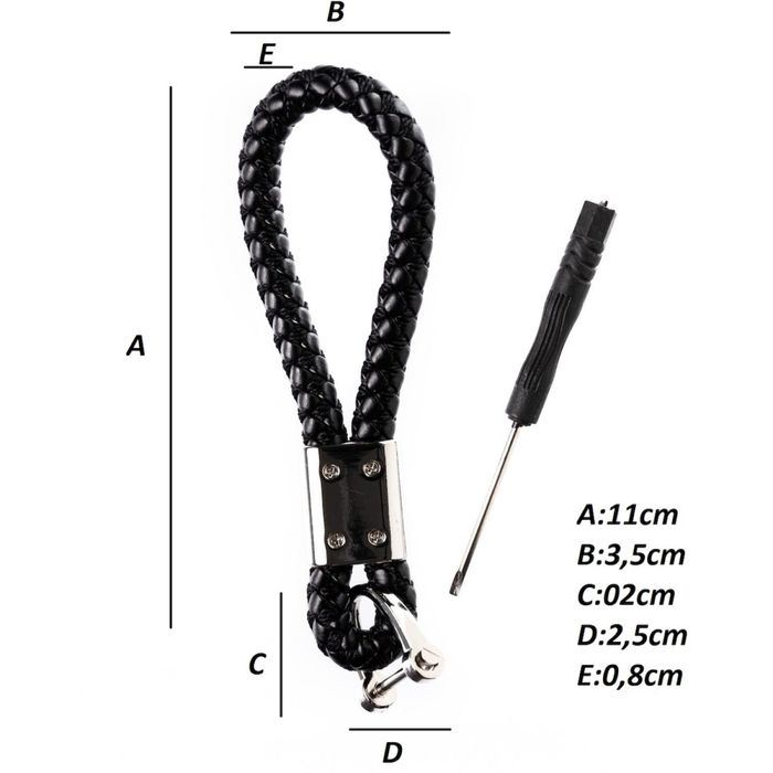 BRELOK samochodowy Breloczek SUZUKI Czarny Pleciony kod A91