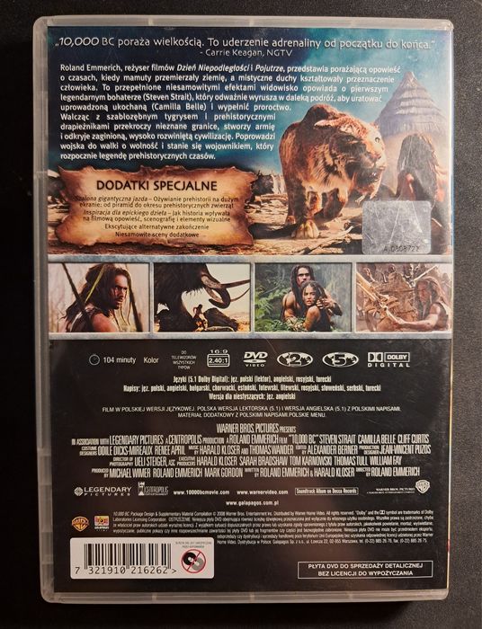 10,000 BC: Prehistoryczna legenda | Camilla Belle | DVD