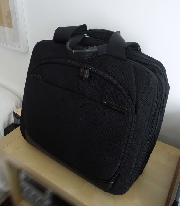 Samsonite Rolling Tote preto - para portátil e bagagem - óptimo estado