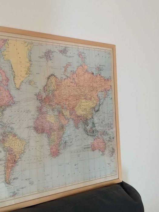 Quadro Mapa Mundo Antigo