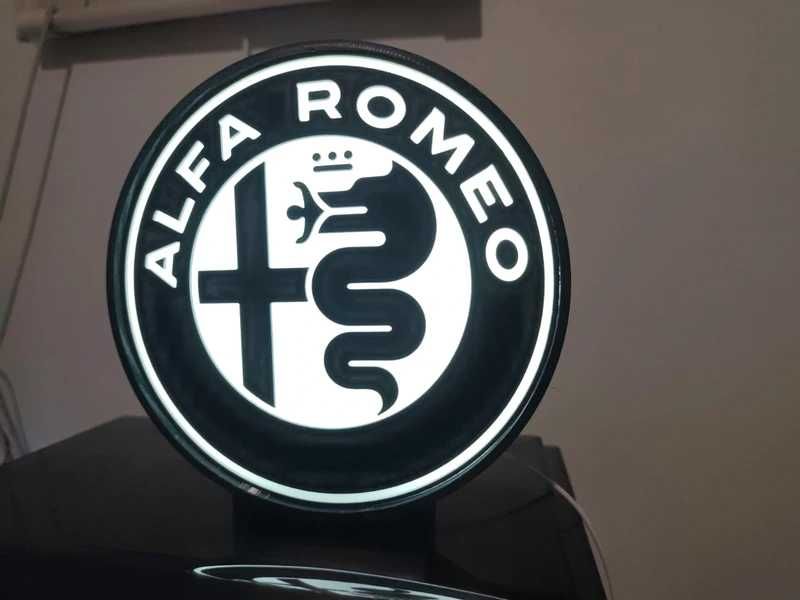 Lightbox Luminaria decorativa Alfa Romeo 2 cores