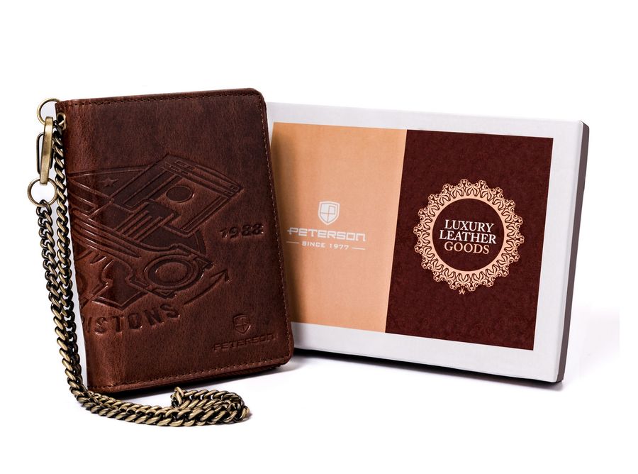skórzany portfel męski na zamek - peterson