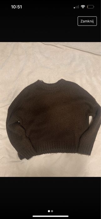 Sweter  czekoaldowy xs/s house