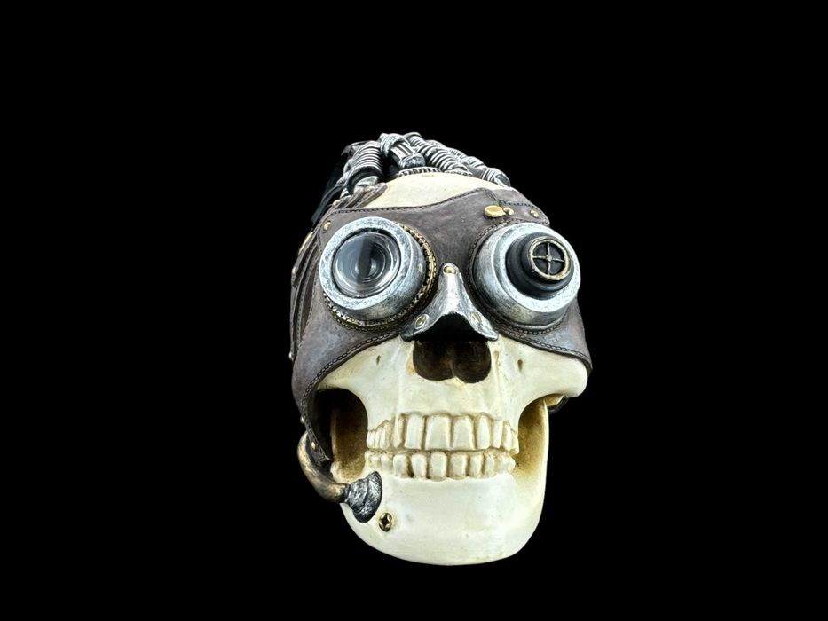 Rzeźba Figura Czaszka Czacha Steampunk Kolor - Veronese (Wu76300va