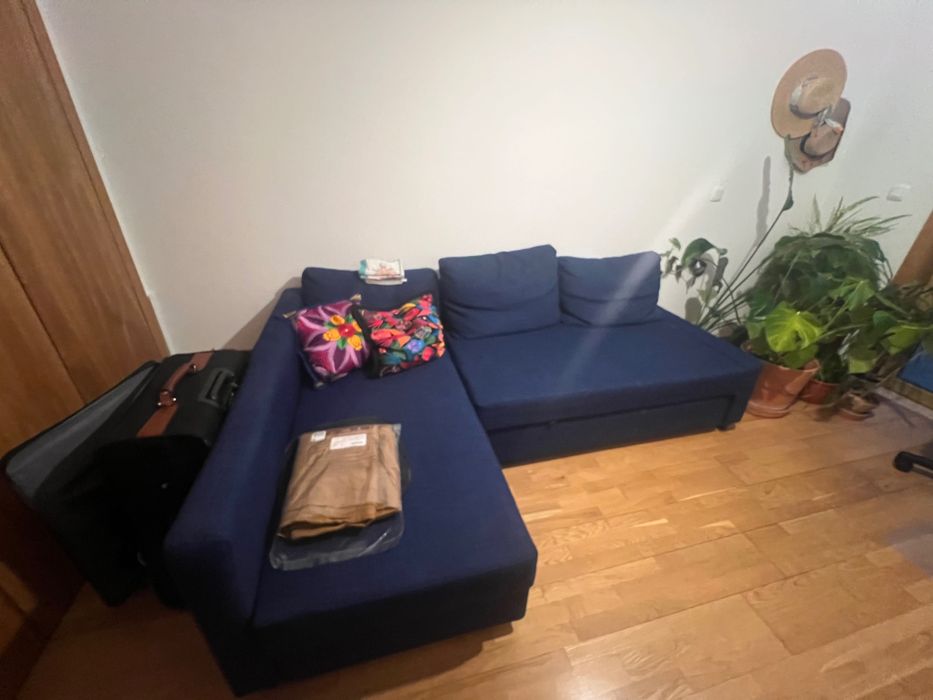 Sofá cama friheten azul