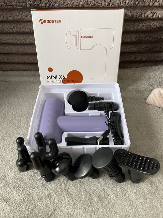 Booster mini pistolet do masazu fioletowy nowy na prezent