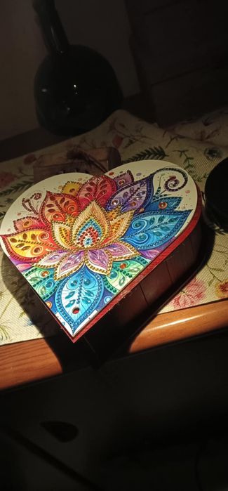 Caixa em madeira e Diamond Painting