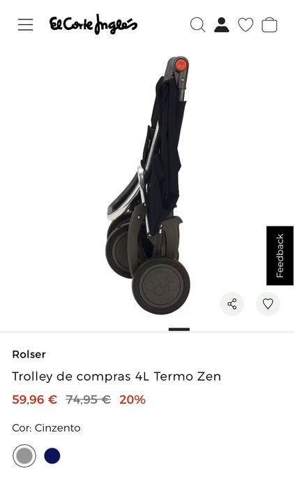 Carrinho/Trolley compras Termo zen Rolser 4L