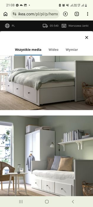 Łóżko Ikea Hemnes