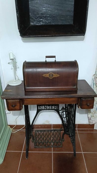 máquina de costura singer antiga original e completa