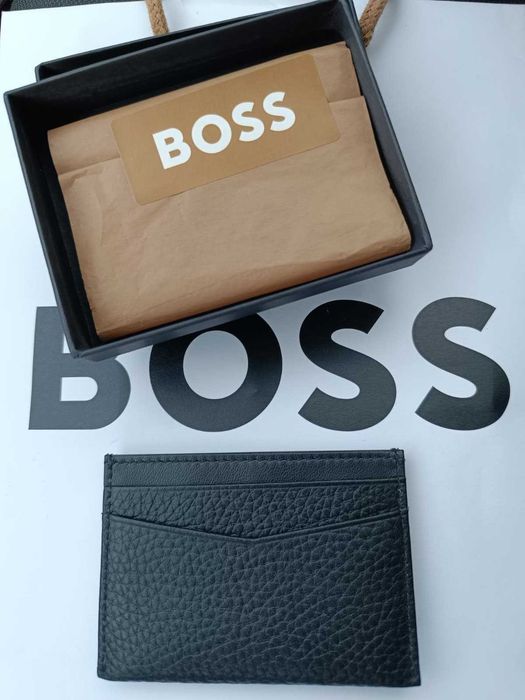 Porta-cartões em pele reciclada HUGO BOSS