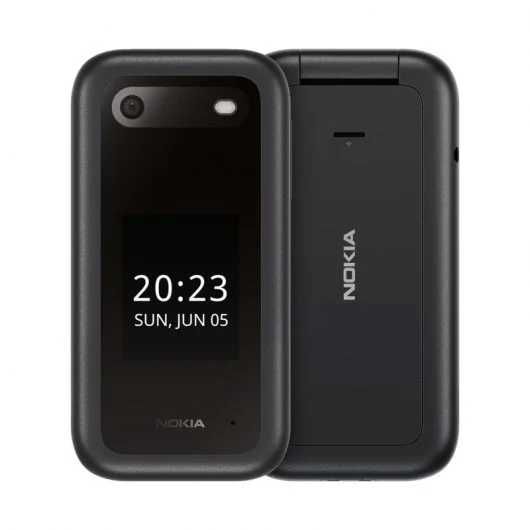 Telemóvel de Tampa Nokia 2660 Flip Preto Dual SIM Desbloqueado