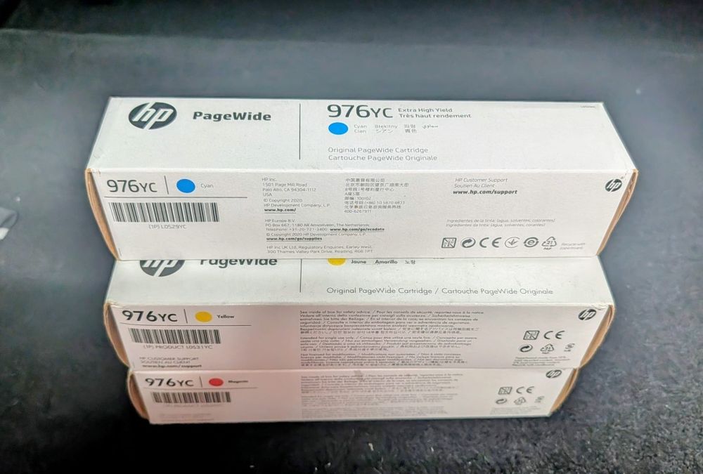 Pack 5 Tinteiros HP 976YC Original PageWide - Novos/Selados