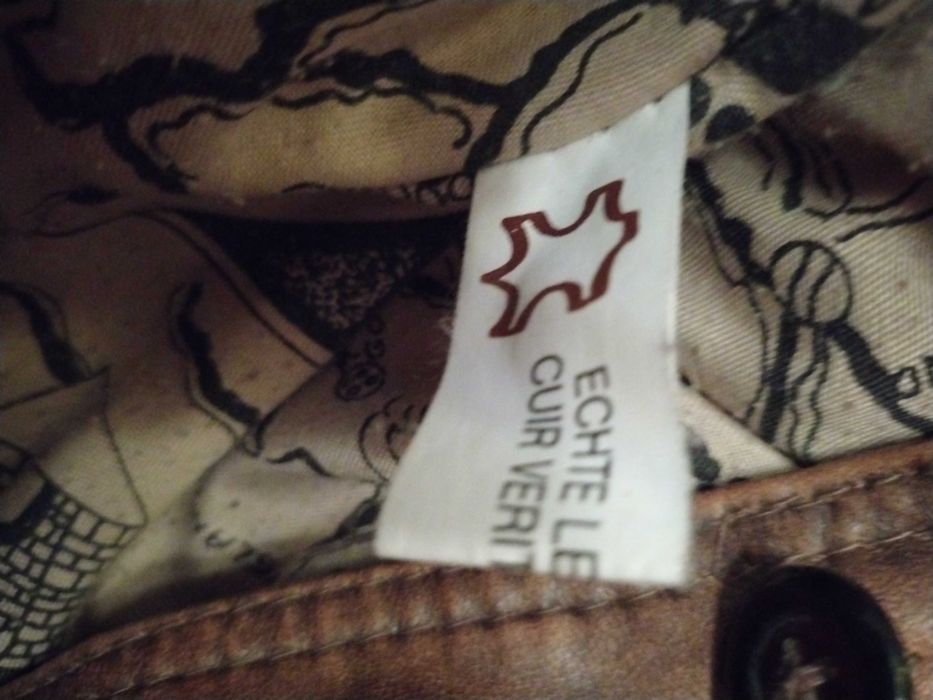 Kurtka skórzana w kolorze brąz