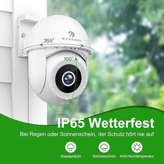 Kamera zewnętrzna 2.5K 4MP Z Wifi 2,4 G/5G ochrona 360° alert ruchu