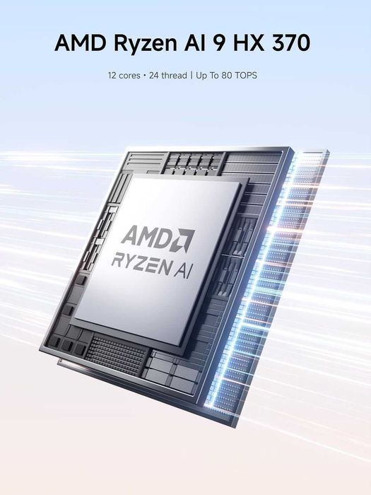 MINISFORUM Mini PC AI X1 Pro AMD Ryzen AI 9 HX370(12Cores/24 Threads)&AMD Radeon