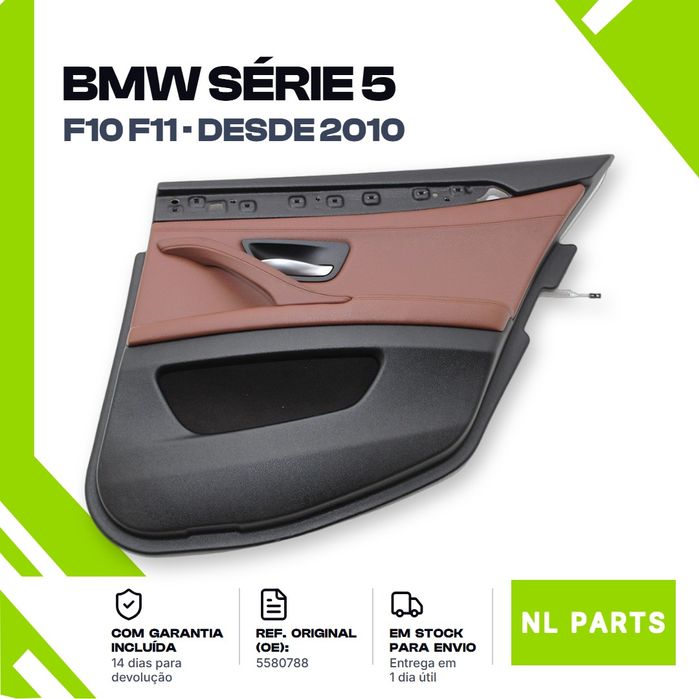 Revestimento da porta BMW Série 5 F10 F11 5580788 Traseiro Direito (2010 em diante)