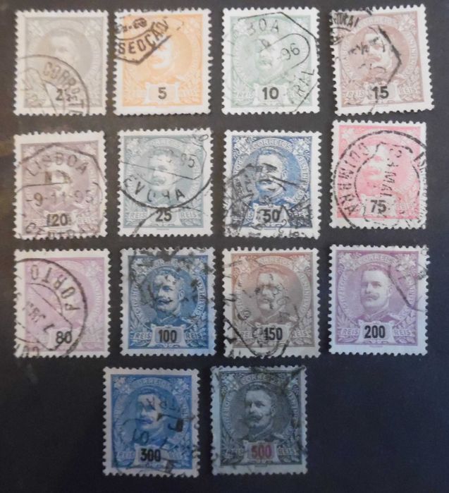 Selos Portugal 1895/1896- D. Carlos Completo