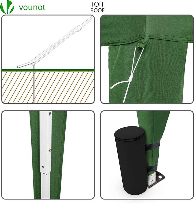 Tenda dobrável, 3 x 3 m, para jardim, terraço, campismo