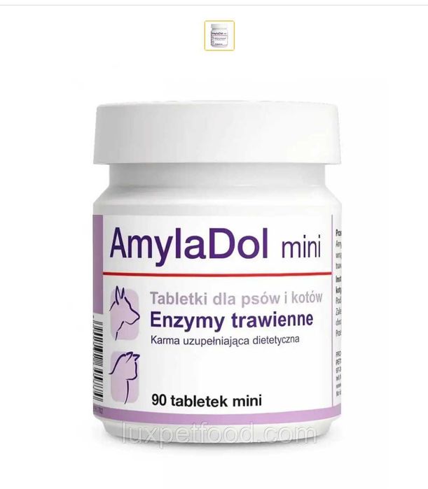 Аміладол Міні AmylaDol Mini 90таб Добавка для травлення Собак та Котів