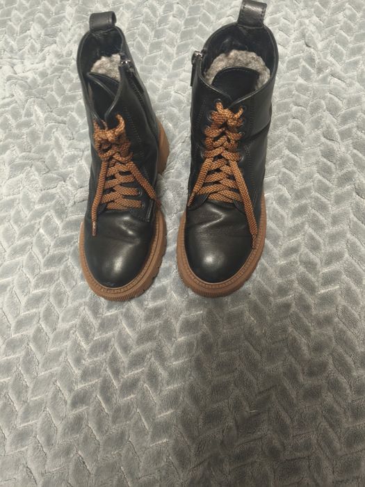 Шкіряні зимові чобітки