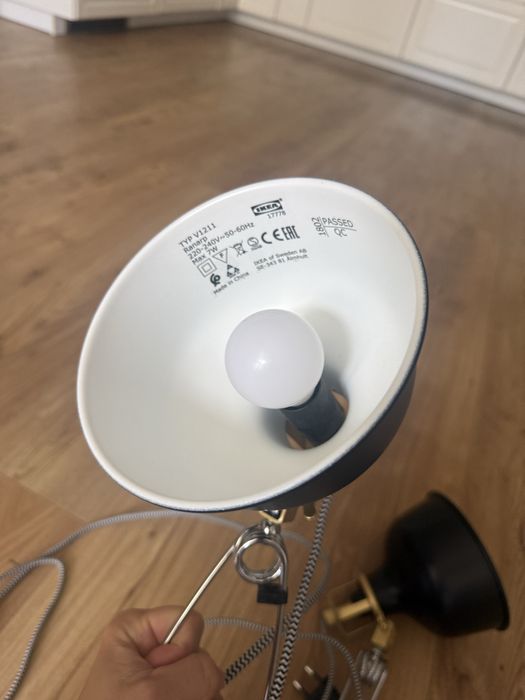 IKEA RANARP — Reflektor ścienny na kronżąku, czarny (komplet 2 szt.)