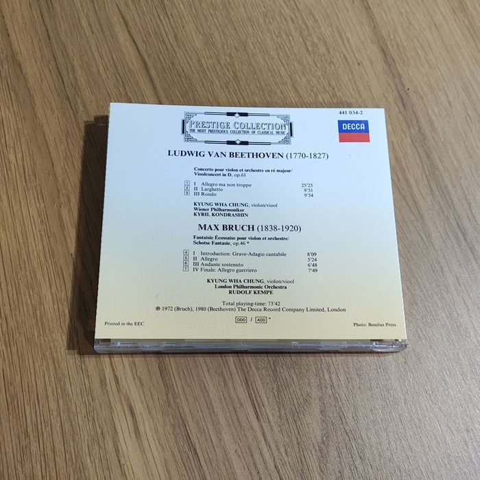 Prestige Collection Beethoven Bruch Violin Concerto