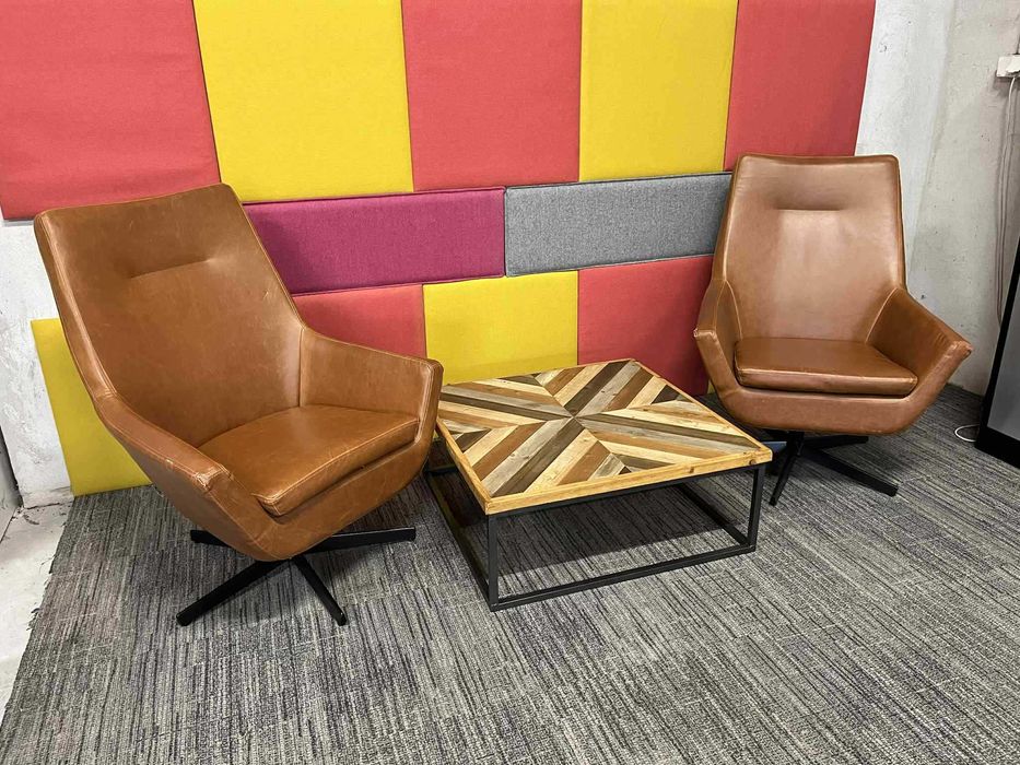 Fotel skórzany Dutchbone mid-century dostępne 2 sztuki zobacz!