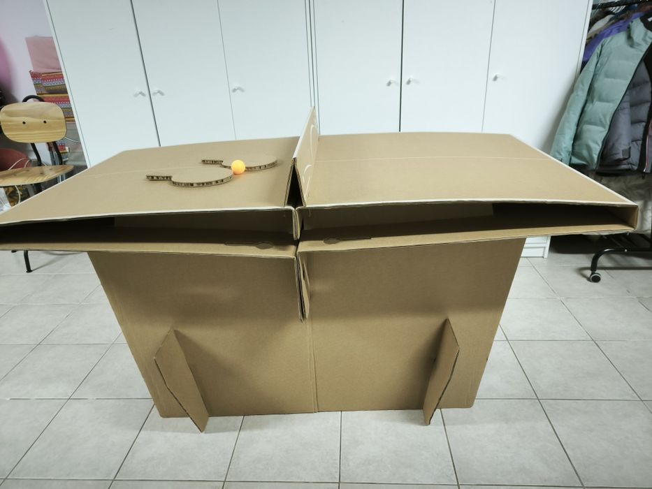 Mesa de ping pong de cartão Decathlon