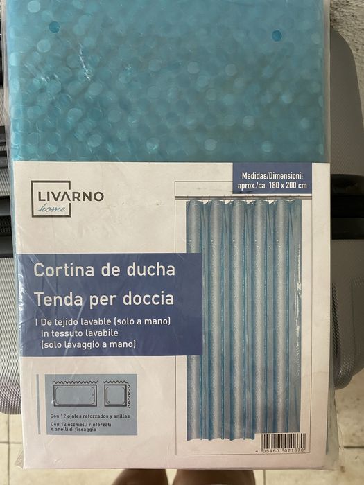 Cortinados de wc, em azul