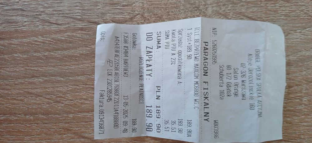 Telefon maxcom mc 6800 dla seniora