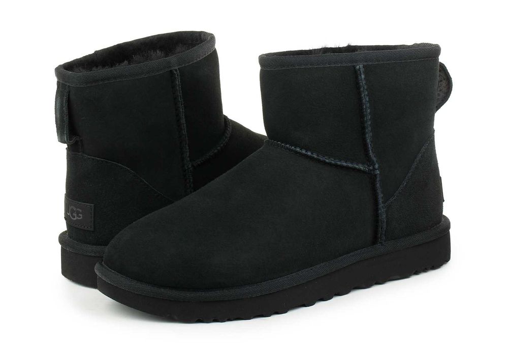 Угги UGG Classic Mini II Boot Black Чорні Оригінал (Розміри)