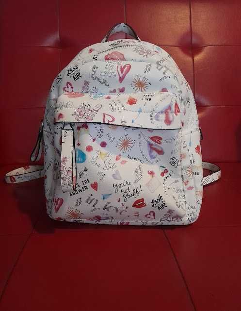 Mochila branca estampada Parfois