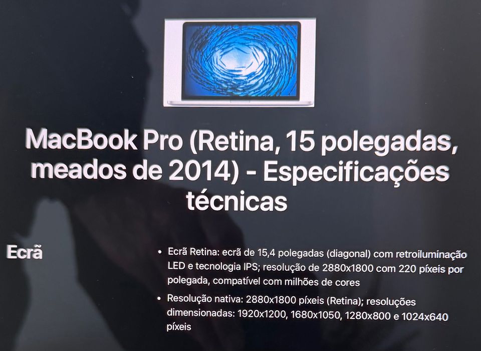 MacBook Pro (Retina) 15,4 meados de 2014