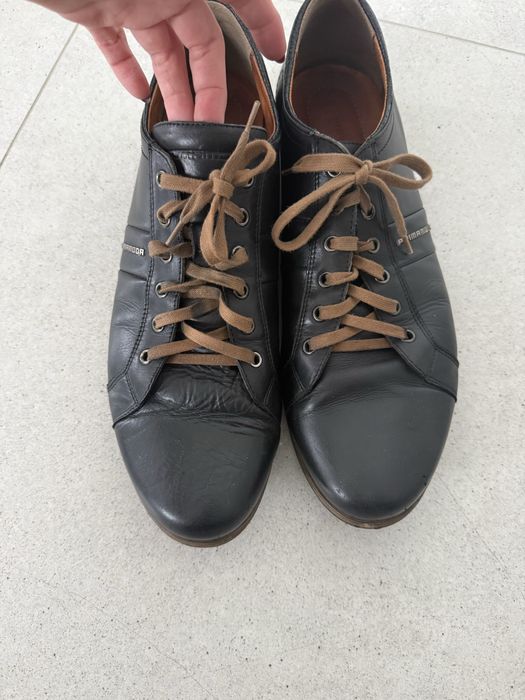 Prima Moda skorzane buty eleganckie brązowe dodatki rozm.45