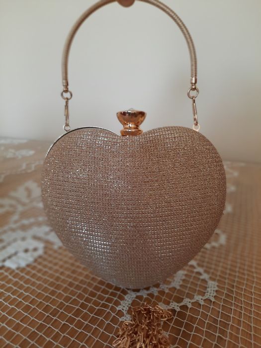 Torebka złota, serce+ kolczyki gratis