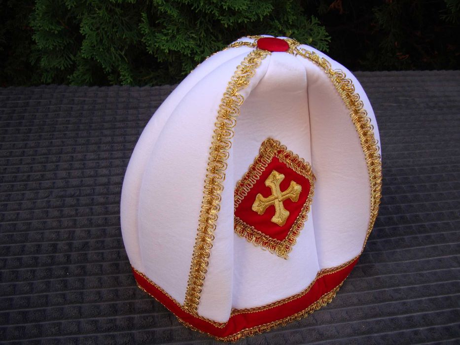 Шапка (Митра) Святого Миколая православна червона