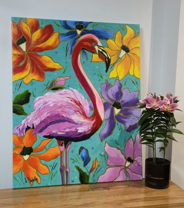 Obraz  " W ogrodzie obfitości " 80 × 100 cm.