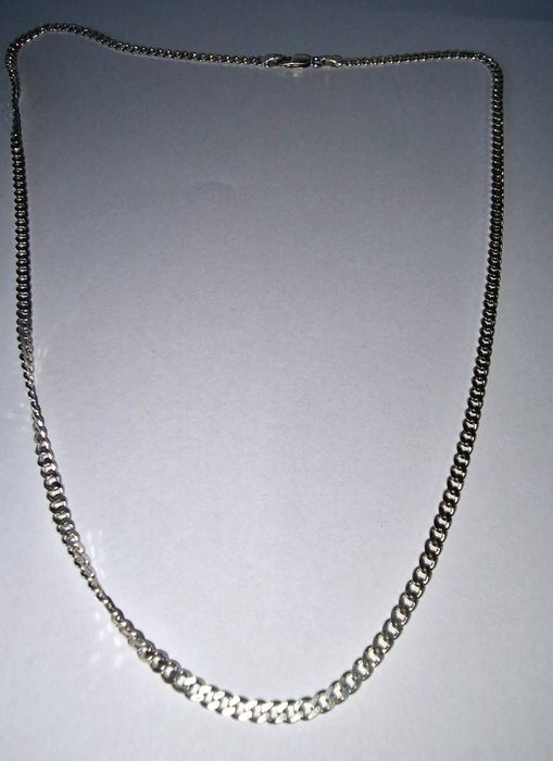 Drobny Srebrny Łańcuszek Pancerka 50 cm