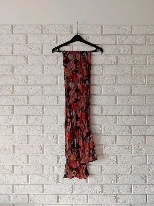 szal brązowo-pomarańczowy