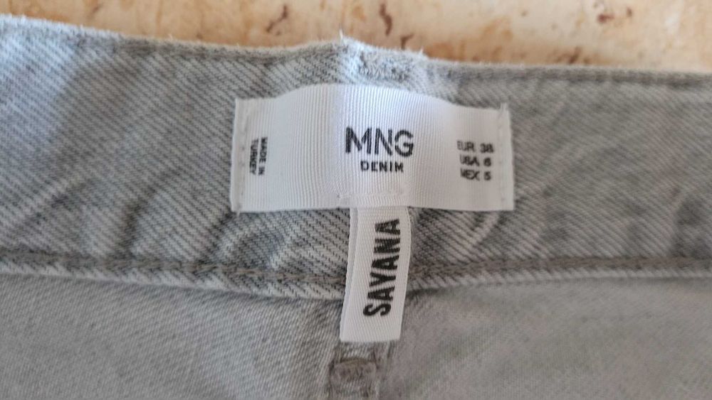 Spodnie jeans  szare